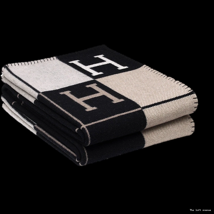 WOOL THROW BLANKET STRIPE HERMES 0723